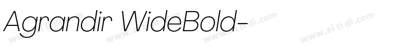 Agrandir WideBold字体转换